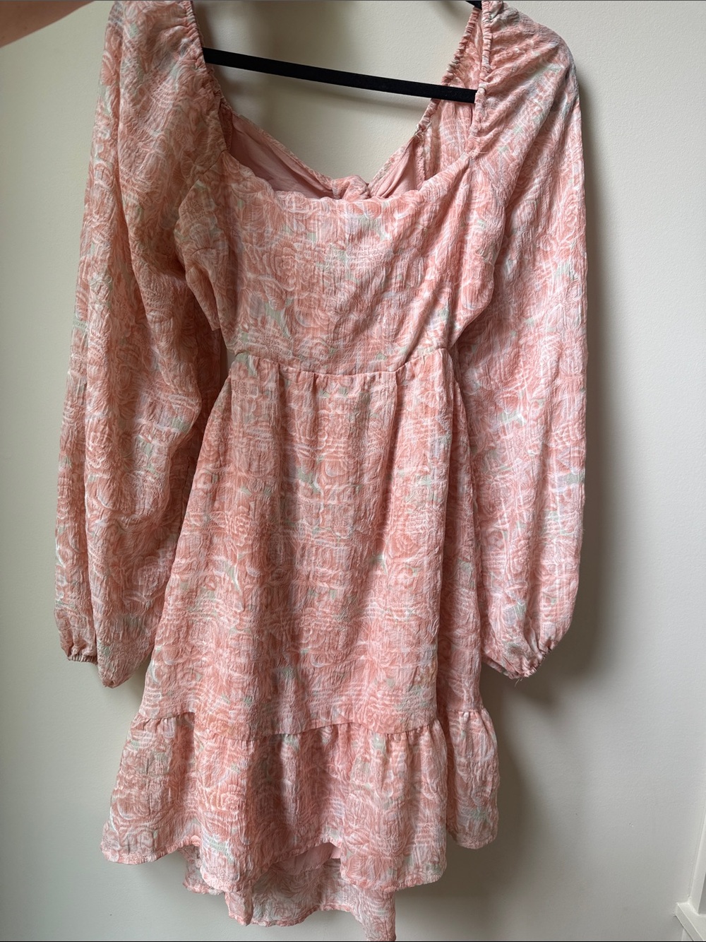 Lush Peach Textured Dress